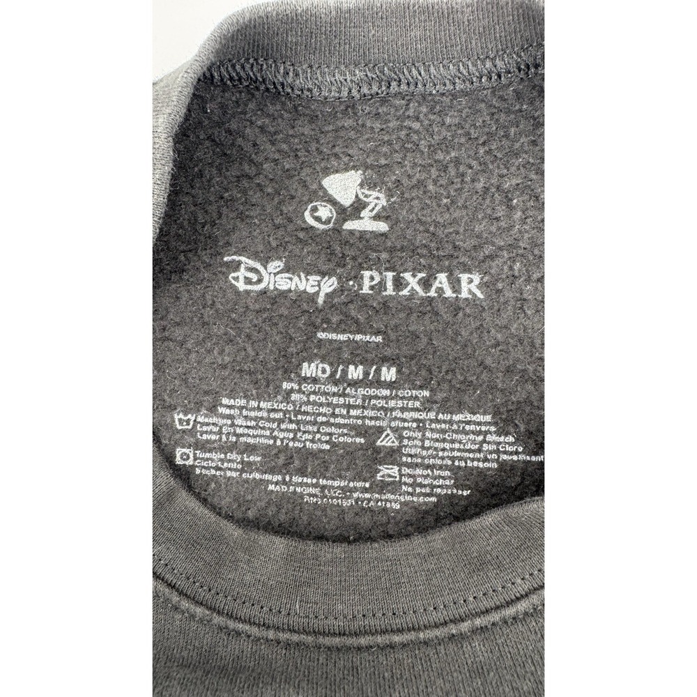 Disney Pixar Logo Long Sleeve T-Shirt Black Cotton Size Medium - Picture 5 of 9